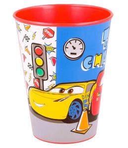 PLASTOVÝ KELÍMEK CARS , Velikost lahve - 260 ml , Barva - Červená