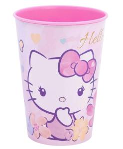 PLASTOVÝ KELÍMEK HELLO KITTY , Velikost lahve - 260 ml , Barva - Ružová