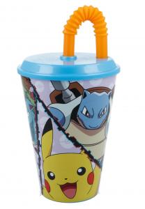 KELÍMEK so slamkou POKÉMON , Velikost lahve - 430 ml