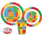 Plastový set Kostičky 3 dílný , Barva - Barevná