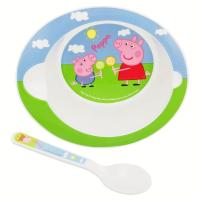 PLASTOVÝ SET PEPPA PIG baby 2-dielny , Barva - Modro-zelená