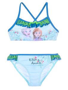 Dvoudílné Plavky Ledové Království Anna a Elsa , Velikost - 104 , Barva - Tyrkysová