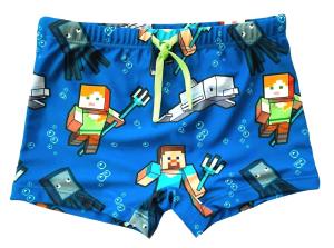 Plavky Minecraft Sea world , Barva - Modrá