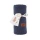 Pletená deka do kočíka bavlna bambus , Barva - Tmavo modrá , Rozměr textilu - 80x100-1