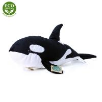 Plyšová kosatka 38 cm ECO , Barva - Černo-bílá