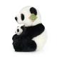 Plyšová panda s mládětem 27 cm ECO-FRIENDLY , Barva - Čierna-1