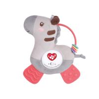 Plyšová zebra se světlem a zvuky , Barva - Šedá