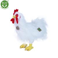 Plyšový kohút 33 cm ECO-FRIENDLY , Barva - Biela