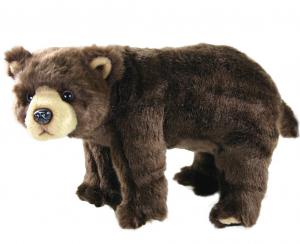 Plyšový medveď hnedý stojace, 40 cm , Barva - Hnedá