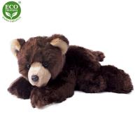 Plyšový medveď ležiaci 32 cm ECO-FRIENDLY , Barva - Hnedá
