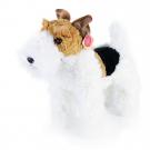 Plyšový pes foxteriér Dášenka stojace, 30 cm , Barva - Biela