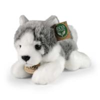 Plyšový pes husky 21 cm ECO-FRIENDLY , Barva - Šedá