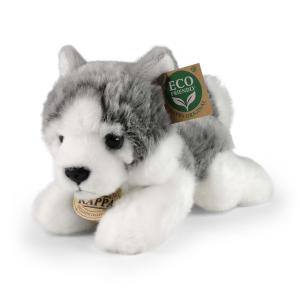 Plyšový pes husky 21 cm ECO-FRIENDLY , Barva - Šedá