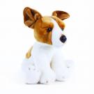 Plyšový pes jack russell teriér sediaci 30 cm , Barva - Biela