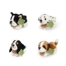 Plyšový pes ležící 15 cm ECO-FRIENDLY - nefunkční zvuk , Barva - Hnedá