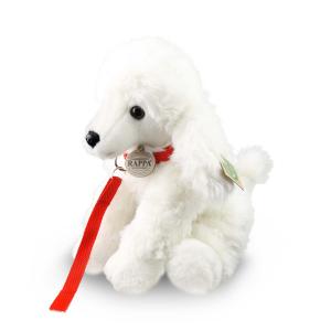 Plyšový pes Pudl s vodítkem 28 cm ECO-FRIENDLY , Barva - Biela
