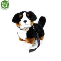 Plyšový pes salašnícky stojaci 22 cm , Barva - Čierna