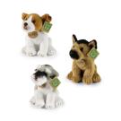 Plyšový pes sedící 20 cm 3 druhy ECO-FRIENDLY , Barva - Biela