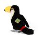 Plyšový tukan 23 cm ECO-FRIENDLY , Barva - Čierna-2