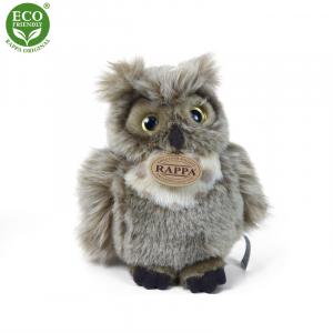 Plyšový výr 17 cm ECO-FRIENDLY , Barva - Šedá