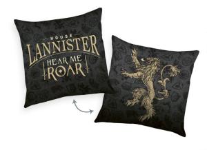 Vankúšik Hra o tróny Lannister , Barva - Tmavo šedá , Rozměr textilu - 40x40