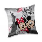 Vankúšik Mickey a Minnie New York , Barva - Šedá , Rozměr textilu - 40x40