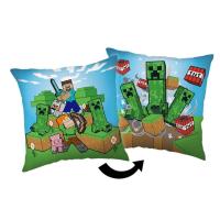 Polštářek Minecraft Creeper rush , Barva - Zelená , Rozměr textilu - 40x40