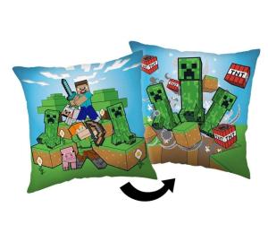 Polštářek Minecraft Creeper rush , Barva - Zelená , Rozměr textilu - 40x40
