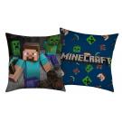 Vankúšik Minecraft Steve , Barva - Modrá , Rozměr textilu - 40x40