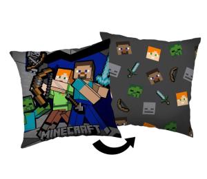 Vankúšik Minecraft Survival Mode , Barva - Antracitová , Rozměr textilu - 40x40