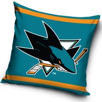 Vankúšik NHL San Jose Sharks , Barva - Zelená , Rozměr textilu - 40x40