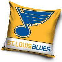 Vankúšik NHL St. Louis Blues , Barva - Žluto-modrá , Rozměr textilu - 40x40