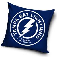 Vankúšik NHL Tampa Bay Lightning Button , Barva - Modrá , Rozměr textilu - 40x40
