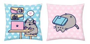 Polštářek Pusheen Gamer , Barva - Růžovo-modrá