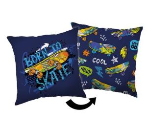 Polštářek Skate  Polyester, 40/40 cm , Barva - Tmavo modrá , Rozměr textilu - 40x40