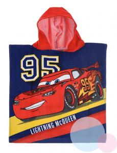 Pončo Disney Cars , Barva - Modro-červená , Rozměr textilu - 50x100