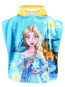 Pončo Ledové Království Anna a Elsa , Barva - Tyrkysová , Rozměr textilu - 55x110