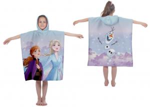 Pončo Ľadové Kráľovstvo Anna, Elsa a Olaf , Rozměr textilu - 55x115