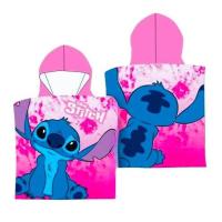 Pončo Lilo a Stitch , Barva - Malinová , Rozměr textilu - 50x100