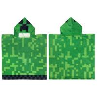 pončo Minecraft Creeper Explode , Barva - Zelená , Rozměr textilu - 50x115