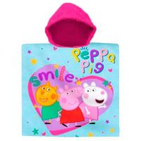 Pončo Peppa Pig , Barva - Tyrkysová , Rozměr textilu - 60x120