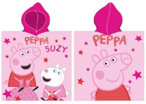 Pončo Prasiatko Pepina a Suzy na Skákacom Loptičke , Barva - Ružová , Rozměr textilu - 55x110