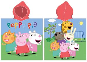 Pončo Prasiatko Pepina s Kamarátmi na Lúke , Barva - Barevná , Rozměr textilu - 55x110