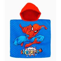 Pončo Spiderman , Barva - Modro-červená , Rozměr textilu - 60x120