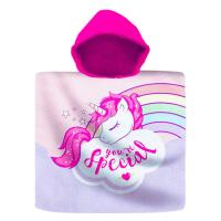 Pončo Unicorn , Barva - Svetlo fialová , Rozměr textilu - 60x120
