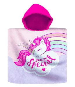 Pončo Unicorn , Barva - Svetlo fialová , Rozměr textilu - 60x120