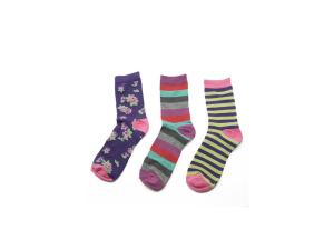 Ponožky 3 páry , Velikost ponožky - 35-37 , Barva - Barevná