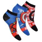 Ponožky Avengers 3ks krátke , Velikost ponožky - 23-26 , Barva - Červeno-modrá