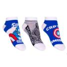 Ponožky Avengers 3ks , Velikost ponožky - 23-26 , Barva - Bielo-modrá