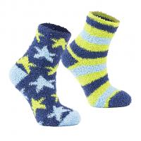 Ponožky FLUFFY 2ks , Velikost ponožky - 27-30 , Barva - Modro-zelená